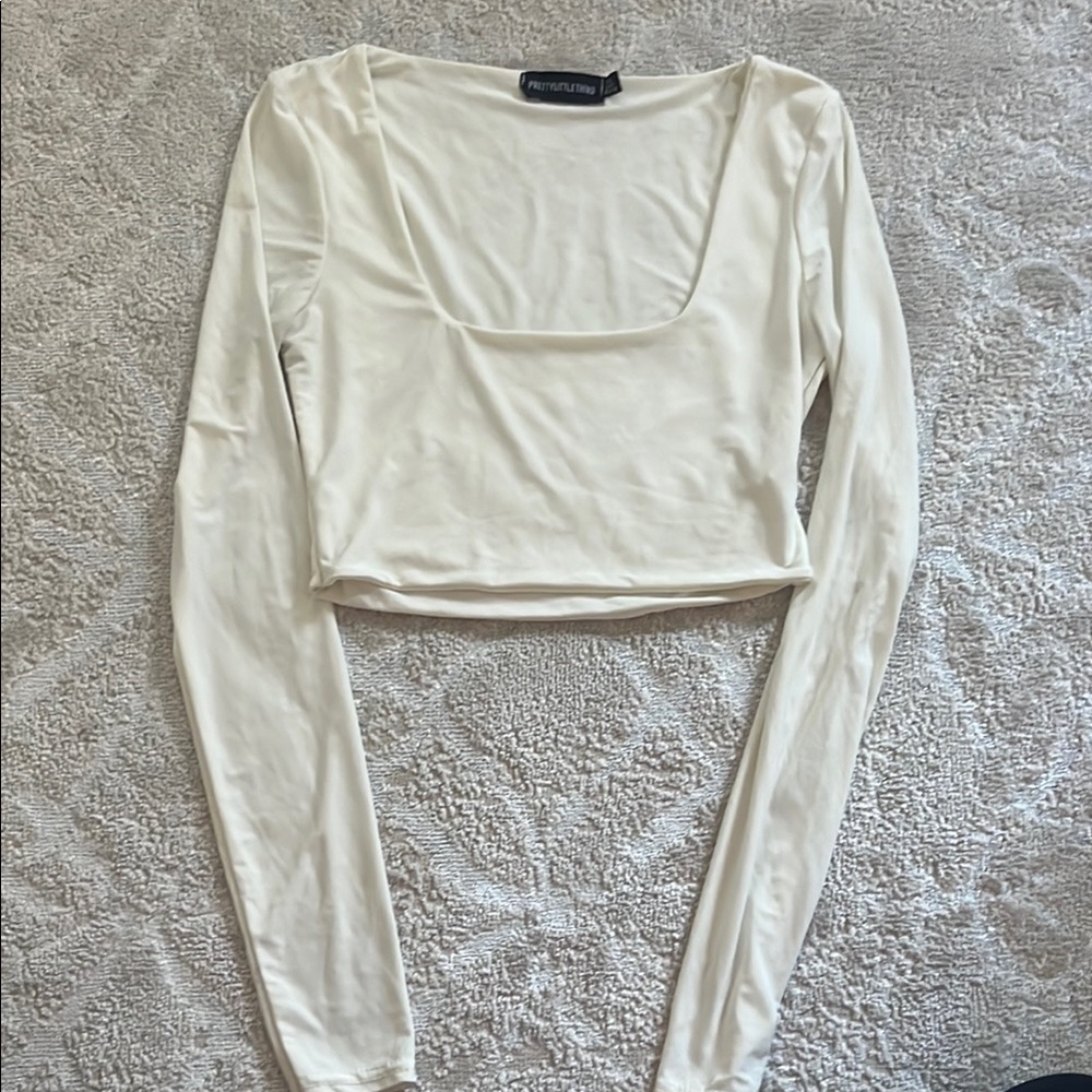 Women's Cream Long Sleeve Top